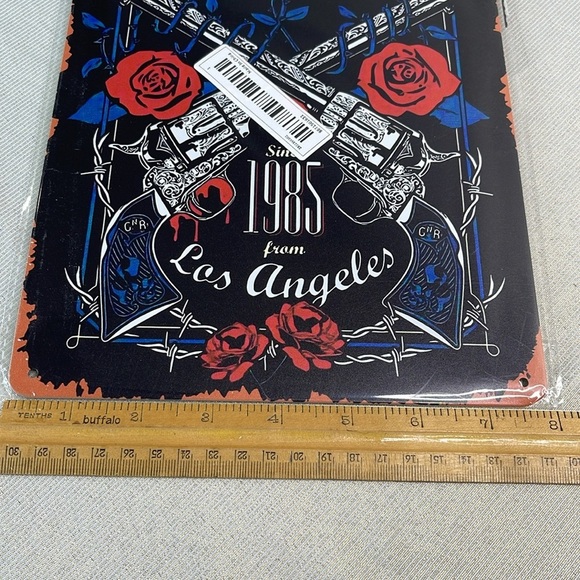 Vintage Vibe NWT Guns N' Roses Tin Metal Sign Paradise City 1985 Los Angeles - Picture 5 of 6